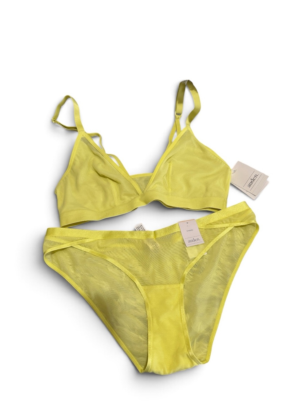 Auden Sheer Triangle Bralette & Cheeky Bikini Set